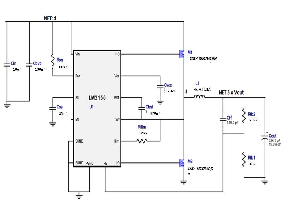 schema circuitale DC-DC converter step-down