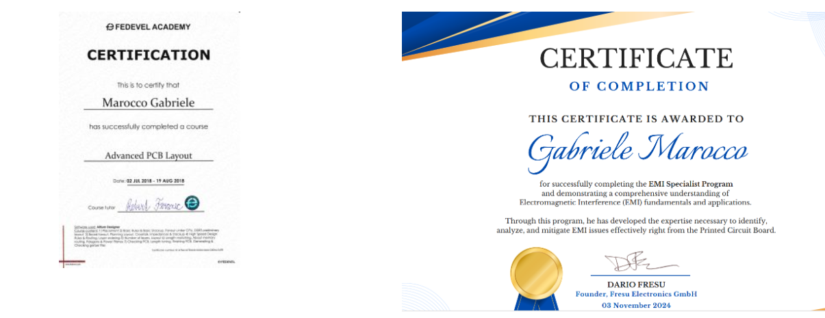 Certificati IPC CID EMI specialist